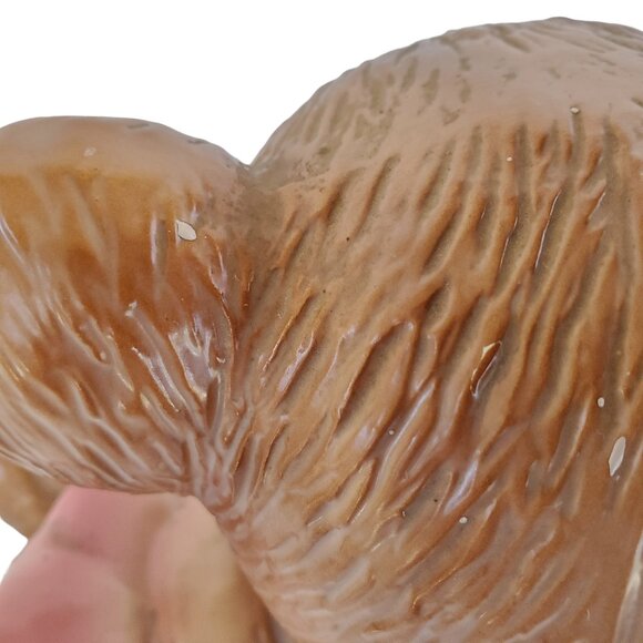 VTG 1980's Teddy Bear Cookie Jar Canister Kitchen Cottagecore Glass Eyes Japan - Picture 10 of 10